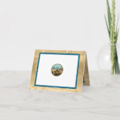 Modern Goud "JOY" Kerstmissilhouet Feestdagen Kaart (Achterkant)