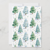Modern Goud Kerstboom Party Kaart (Achterkant)
