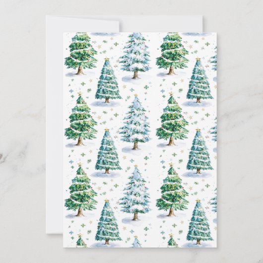 Modern Goud Kerstboom Party Kaart (Achterkant)