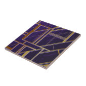 Modern, goud, kunstdeco, paars, geomelektrisch, ,  tegeltje (Zijkant)
