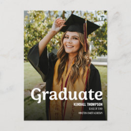 Modern Goud kwastje Klasse 2024 Afstuderen foto Aankondigingskaart