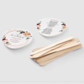 Modern Goud Lijst Bloom Bloemen Bruiloft Programma Handwaaier (Niet-gemonteerd)