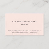 Modern Goud Lijst Girly Pink Pastel Beauty Visitekaartje (Achterkant)