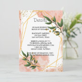 Modern Goud Lijst Ivoor Groen Bloemen Behuizing Kaart (Staand voorkant)