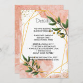 Modern Goud Lijst Ivoor Groen Bloemen Behuizing Kaart (Voorkant / Achterkant)