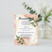 Modern Goud Lijst Ivoor Groen FlAccommodatie kaart (Staand voorkant)