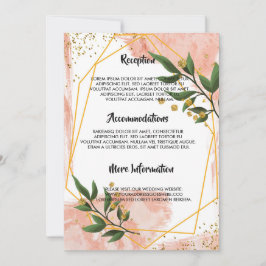 Modern Goud Lijst Ivoor Groene Vloer bruiloft prog Kaart