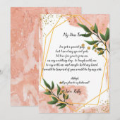 Modern Goud Lijst Ivoor zal mijn bruidsmeisje zijn Kaart (Voorkant / Achterkant)