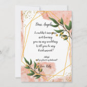 Modern Goud Lijst Ivoor zal mijn bruidsmeisje zijn Kaart (Voorkant)