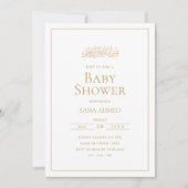 Modern Goud Lijst Moslim Baby shower Kaart (Voorkant)