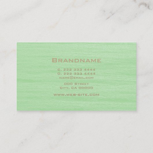 Modern Goud Lijst op Mint Colours Professional Visitekaartje (Achterkant)