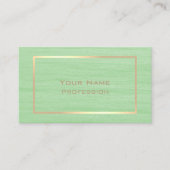 Modern Goud Lijst op Mint Colours Professional Visitekaartje (Voorkant)