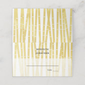 Modern Goud Lila Bamboo Grove Wedding Place Card Plaatskaartje (Buitenkant ongevouwen)