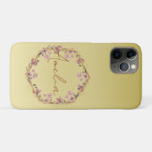 Modern goud Luxe typografie bloemenmotief waterver Case-Mate iPhone Case (Achterkant (horizontaal))