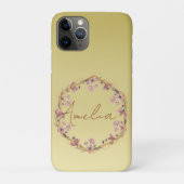 Modern goud Luxe typografie bloemenmotief waterver Case-Mate iPhone Case (Achterkant)