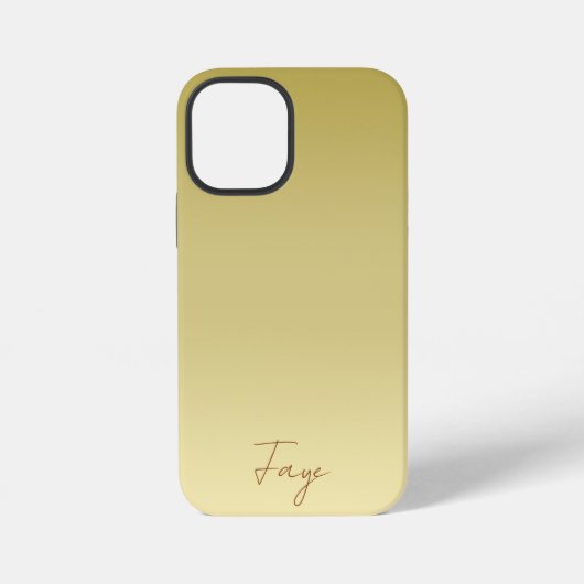 Modern goud Luxe typografie bloemenmotief waterver iPhone Hoesje (Achterkant)