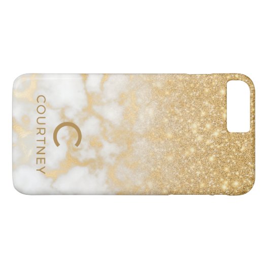 Modern Goud Marmer Case-Mate iPhone Case (Achterkant (Horizontaal))