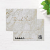 Modern Goud Marmer Elegant Business Dank u Visitekaartje (Bureau)