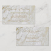 Modern Goud Marmer Elegante Wimpers Aftercare Visitekaartje (Voorkant / Achterkant)