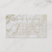 Modern Goud Marmer Elegante Wimpers Aftercare Visitekaartje (Voorkant)