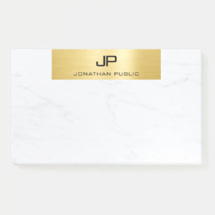 Modern Goud Marmer Minimalistische Sjabloon Elegan Post-it® Notes