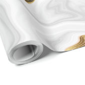 Modern Goud Marmer Schilderen Esthetisch Cadeaupapier (Rol Hoek)