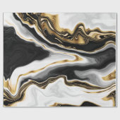 Modern Goud Marmer Schilderen Esthetisch Cadeaupapier (Vlak)