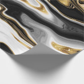 Modern Goud Marmer Schilderen Esthetisch Cadeaupapier (Hoek)