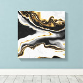 Modern Goud Marmer Schilderen Esthetisch Canvas Afdruk (Insitu (Houten vloer))