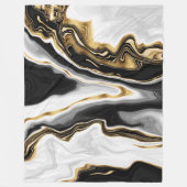 Modern Goud Marmer Schilderen Esthetisch Fleece Deken (Voorkant)