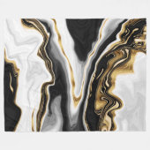 Modern Goud Marmer Schilderen Esthetisch Fleece Deken (Voorkant (Horizontaal))