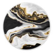 Modern Goud Marmer Schilderen Esthetisch Keramische Knop (Voorkant)