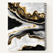 Modern Goud Marmer Schilderen Esthetisch Notitieboek (Achterkant)