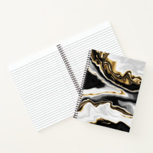 Modern Goud Marmer Schilderen Esthetisch Notitieboek