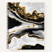 Modern Goud Marmer Schilderen Esthetisch Notitieboek (Voorkant)