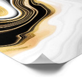 Modern Goud Marmer Schilderen Esthetisch Poster (Hoek)