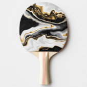 Modern Goud Marmer Schilderen Esthetisch Tafeltennisbatje (Voorkant)