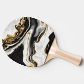 Modern Goud Marmer Schilderen Esthetisch Tafeltennisbatje (Zijkant)