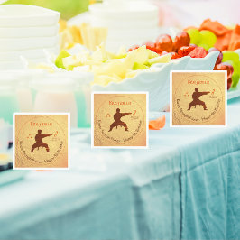 Modern Goud Martial Arts Karate Kinder 8e Verjaard Servet