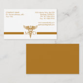 Modern Goud Medisch Visitekaartje (Voorkant / Achterkant)