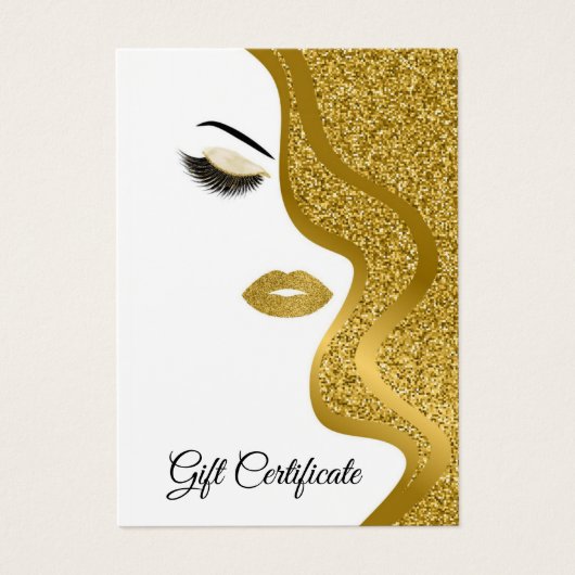 Modern Goud met Glitter Effect Visitekaartje (Voorkant)