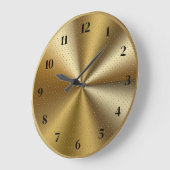 Modern goud metallic ontwerp, tijdloos stijlvol grote klok (Hoek)