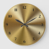 Modern goud metallic ontwerp, tijdloos stijlvol grote klok (Voorkant)