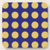 Modern Goud Midnight Blue Kleur Plain Uniek Bier Onderzetter (Voorkant)