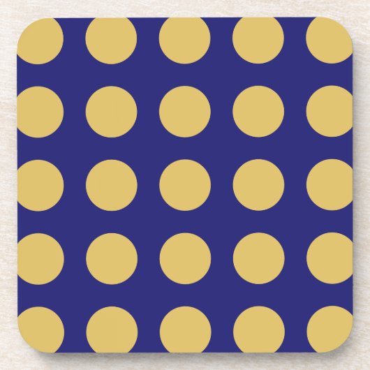 Modern Goud Midnight Blue Kleur Plain Uniek Bier Onderzetter (Voorkant)