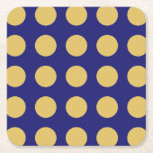 Modern Goud Midnight Blue Kleur Plain Uniek Kartonnen Onderzetters (Voorkant)