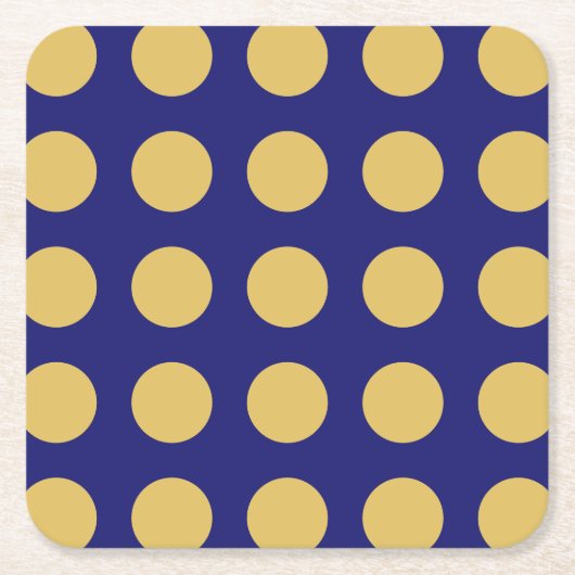 Modern Goud Midnight Blue Kleur Plain Uniek Kartonnen Onderzetters (Voorkant)