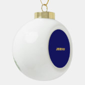 Modern Goud Midnight Blue Kleur Plain Uniek Keramische Bal Ornament (Links)
