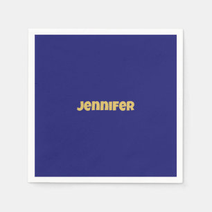 Modern Goud Midnight Blue Kleur Plain Uniek Servet