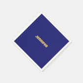Modern Goud Midnight Blue Kleur Plain Uniek Servet (Hoek)